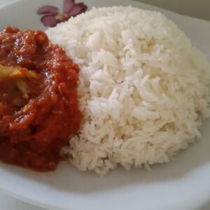 White rice and tomatoe stew